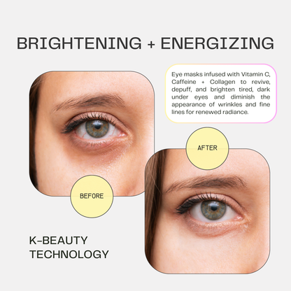 Brightening + Energizing - Hydrogel Collagen Under Eye Masks (20 Masks)